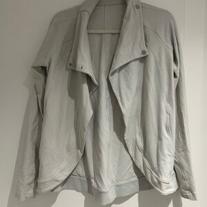 Lululemon Athletica Gray Cardigan with Waterfall Lapels